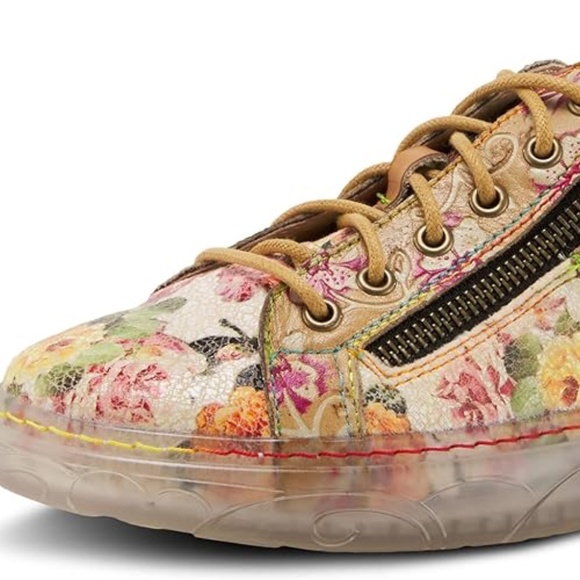 L'Artiste Floral Sneakers with Side Zipper - NWT - Picture 1 of 7